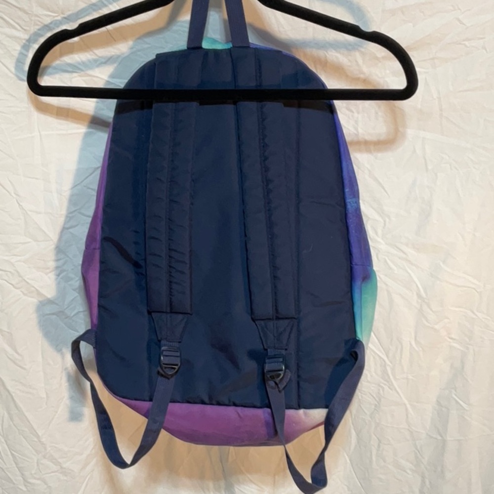 Jansport Teal and Purple Tye Dye Backpack - Picture 5 of 5